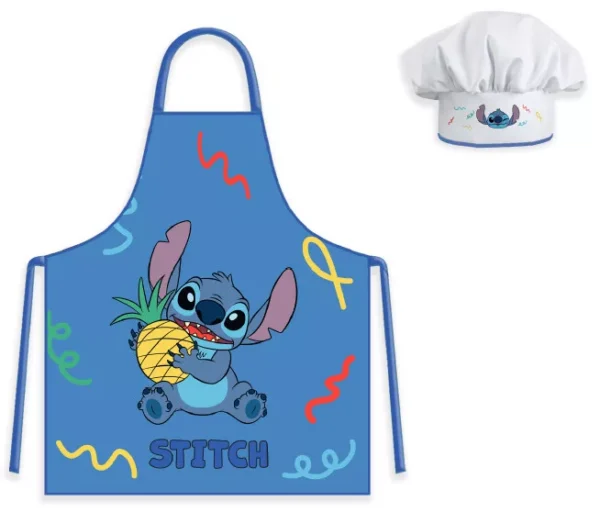 Disney Lilo and Stitch Kids Blue Apron and Chef's Hat Set