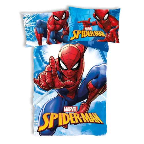 Spiderman Webmaze Quilt Cover Set - Toddler Bed Size