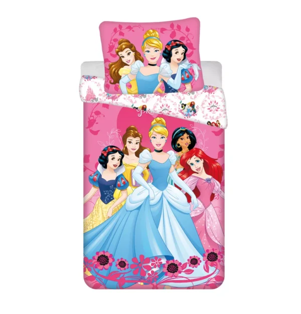 Disney Princess Heart Cotton Quilt Cover Set - Single Bed Size