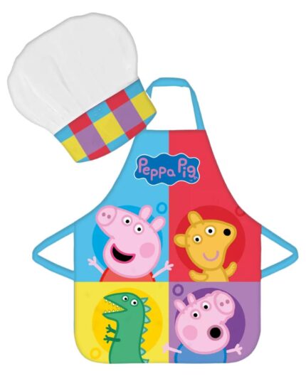 Peppa Pig Team Kids Baking Apron and Chef's Hat