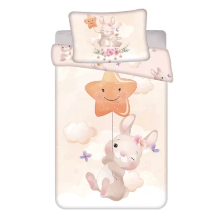 Sweet Home Bunny Star Quilt Cover Set for Toddler Bed