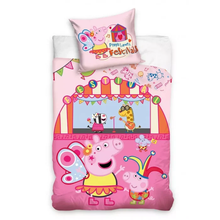 Peppa Pig Festival Quilt Cover Set - Single Bed Size