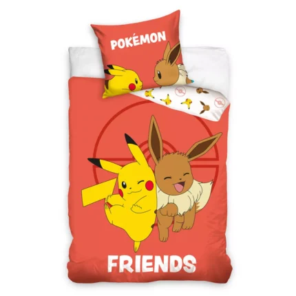 Pokemon Friends Cotton Quilt Cover Set - Single Bed Size