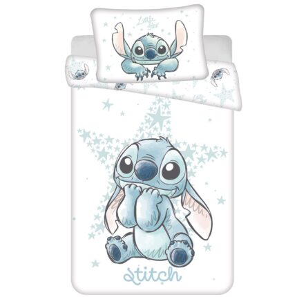 Disney Lilo & Stitch White Star Quilt Cover Set for Cot or Toddler Bed