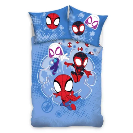 Spidey Spiderman Kids Friends Cotton Quilt Cover Set - Single Bed Size