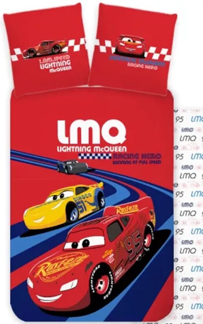 Disney Cars Lightning McQueen Red Kids Quilt Cover Set - Toddler Bed Size
