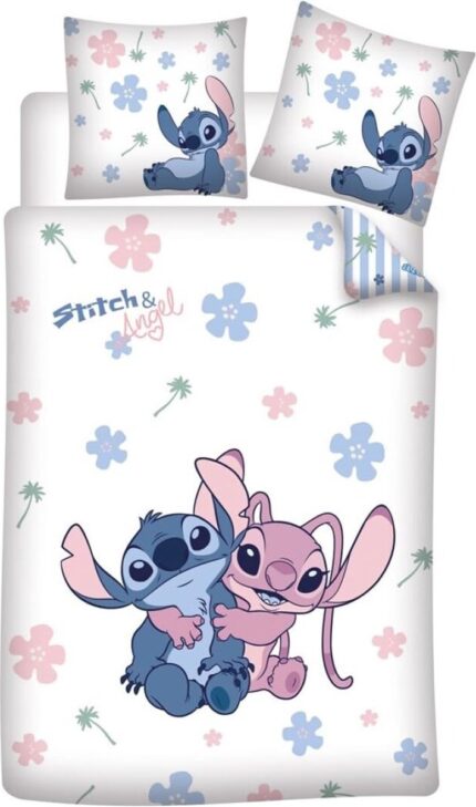Disney Lilo & Stitch Angel Quilt Cover Set -Single Bed - Polycotton