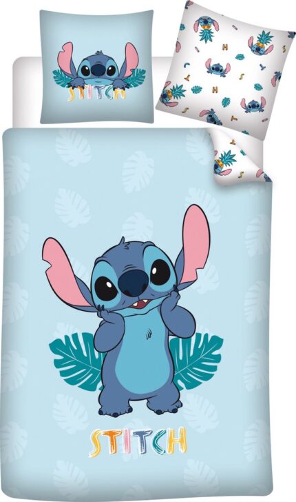 Disney Lilo & Stitch Happy Quilt Cover Set -Single Bed - Polycotton