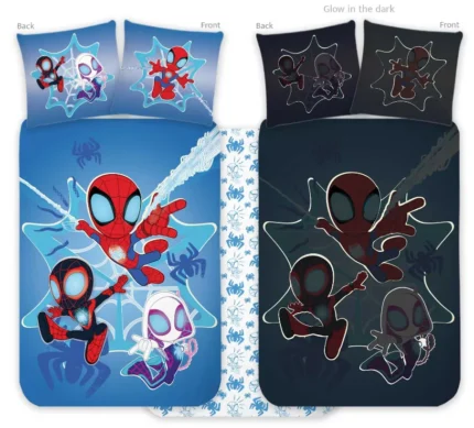 Spidey Spiderman Glow-in-the-Dark Kids Quilt Cover Set - Toddler Bed Size