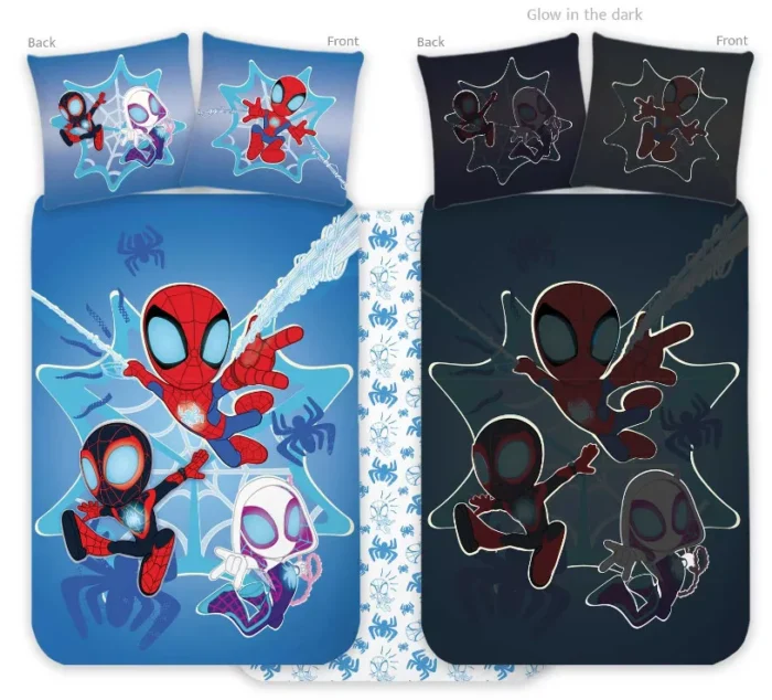 Spidey Spiderman Glow-in-the-Dark Kids Quilt Cover Set - Toddler Bed Size