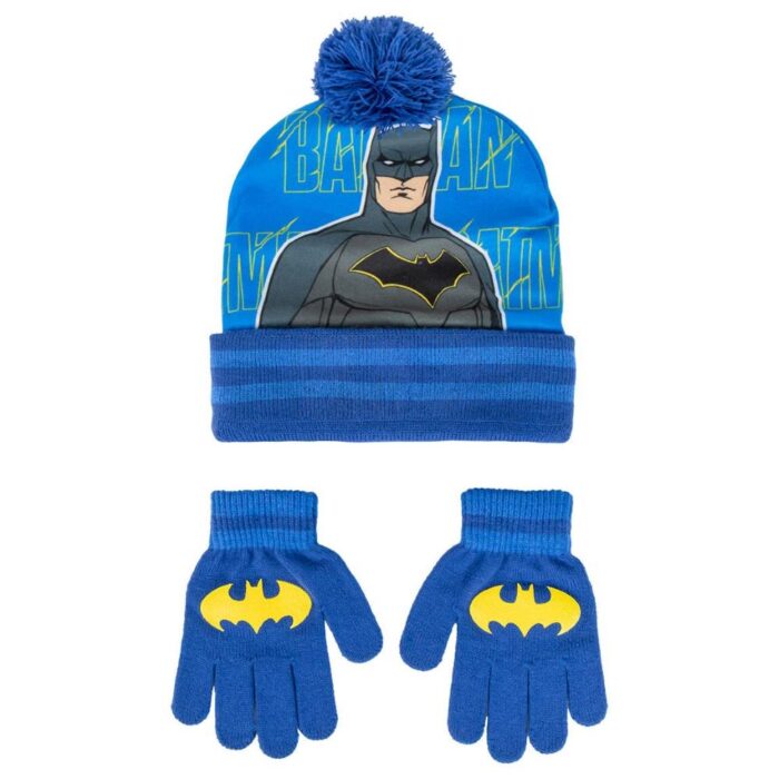 Batman Blue kids Hat and Gloves Set