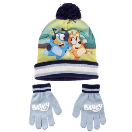 Bluey kids Hat and Gloves Set