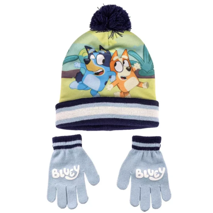 Bluey kids Hat and Gloves Set