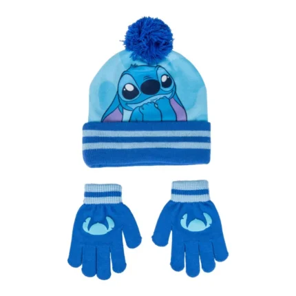 Disney Lilo and Stitch Blue kids Hat and Gloves Set