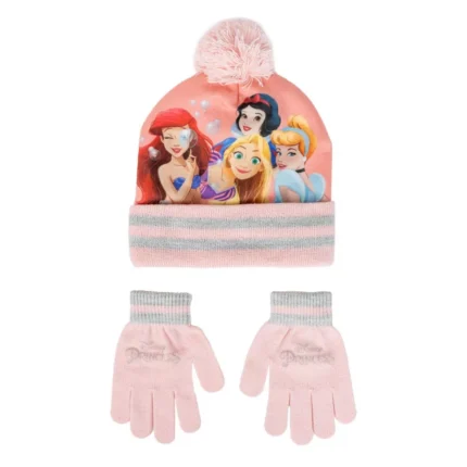 Disney Princess Kids Hat and Gloves Set